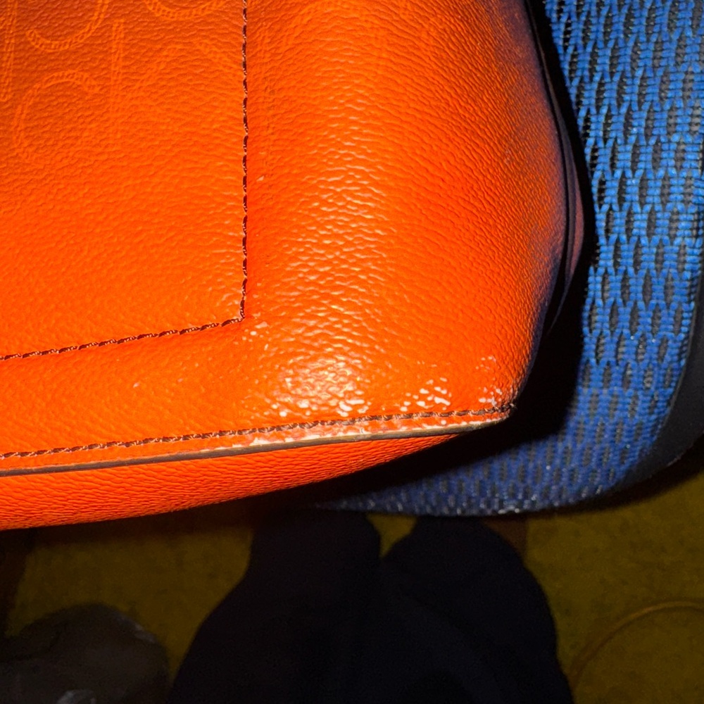 Calvin Klein monogram bucket bag *** Needs some love!! Look at pics!!!! REHAB - Picture 8 of 15